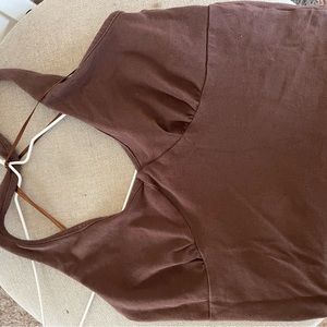 Cute little crop top, brown and ready to leave my closet for someone else 💗